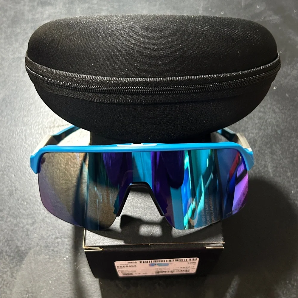 Oakley Teal Blue Shield Performance Sunglasses